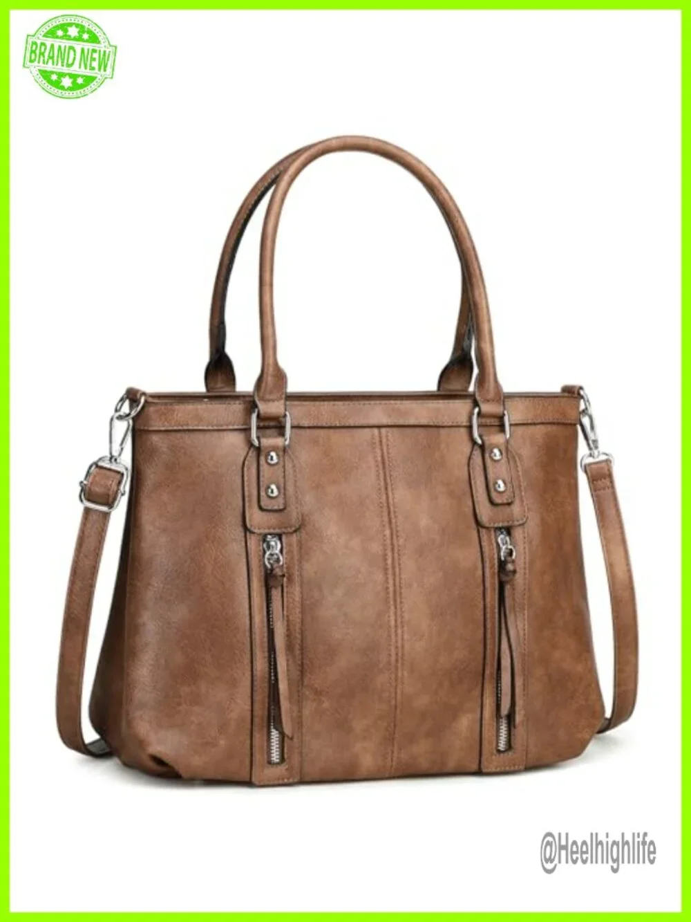 Large Vegan Leather Hobo Bag Crossbody Shoulder Purse